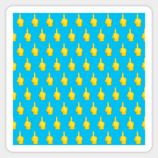 Middle Finger Emoji Pattern | Pop Art Sticker